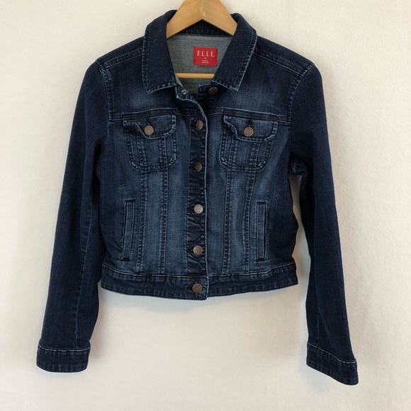 Elle Jackets & Blazers - Elle Dark Wash Denim Jacket